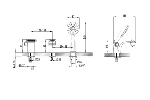 Смеситель для ванны Lemark Shift (LM4345C) - 2
