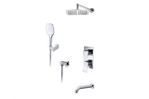 A171619 Встраиваемый комплект для ванны с верхней душевой насадкой, лейкой и изливом