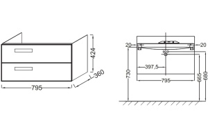 Тумба для комплекта Jacob Delafon Rythmik EB1302-N18 - 3