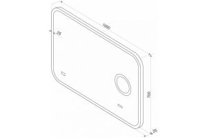 Зеркало Misty Стайл В 135 100 - 2