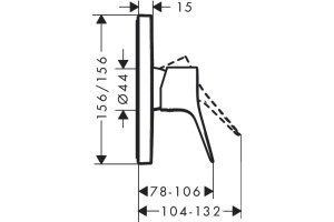 Смеситель для душа Hansgrohe Vivenis черный матовый - 2