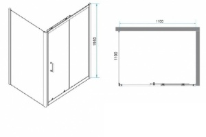 Душевой уголок RGW Passage PA-74 110x110 профиль хром стекло прозрачное - 3