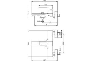 Смеситель BelBagno Luce LUC-VAS-CRM для ванны с душем - 2