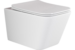 Унитаз подвесной Ceramica Nova Metric Rimless с микролифтом, безободковый CN3007