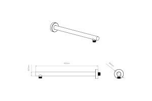 Верхний душ Vincea 26 сталь - 2