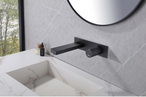 Смеситель для раковины встраиваемый Abber Rund черный матовый - 2