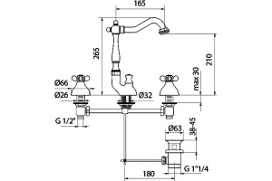 Смеситель Webert Ottocento OT750202015 хром для раковины - 3