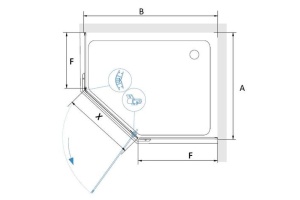 Душевой уголок RGW Passage 100х120 черный стекло прозрачное - 2