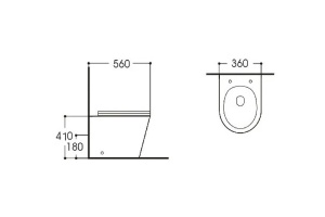 Унитаз приставной Aquatek Вега белый с сиденьем микролифт (AQ1906-00) - 2