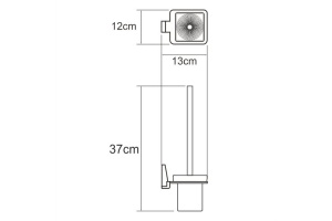 Lopau K-6027 Щетка для унитаза подвесная - 3