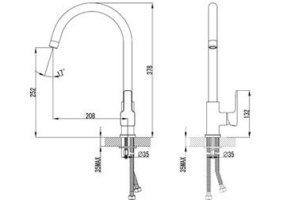Смеситель для кухонной мойки Lemark Basis хром (LM3605C) - 2