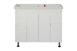 Фостер -100 Тумба напольная с 2 ящ. белая + раковина