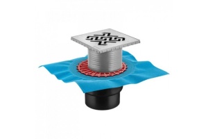 Душевой трап Berges Zentrum Antik 15х15 хром матовый