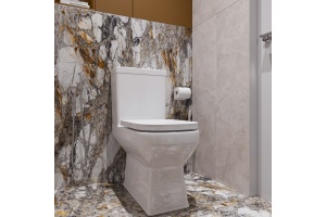 Унитаз-компакт DIWO Коломна 0421 с микролифтом , напольный , с бачком , с прямым выпуском - 3