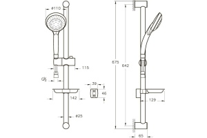 Душевой гарнитур VitrA Cozy 5F A45682EXP - 2