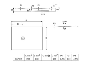Поддон для душа Jacob Delafon Singulier 120х80 белый - 2