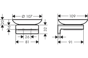 Мыльница Hansgrohe AddStoris 41746340 шлифованный черный хром - 2
