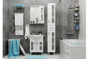 Тумба под раковину Onika Кристалл 55 ver. Балтика белый - 3