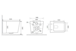 Унитаз подвесной Gid Tr2144BM - 2
