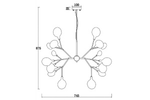 Подвесная люстра Freya Florencia FR5049PL-27B - 3
