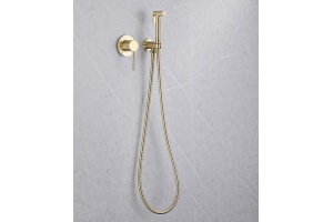 Гигиенический душ со смесителем Abber Emotion золото матовое - 2