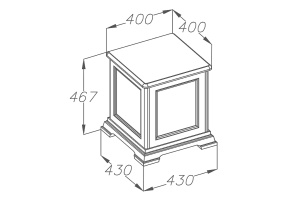 Тумба Opadiris Риспекто 40 напольная слоновая кость - 3