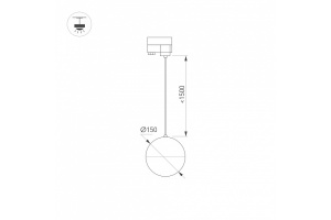 Трековый светодиодный светильник Arlight LGD-Emisfero-Track-Hang-4TR-R150-11W Warm3000 035936 - 3