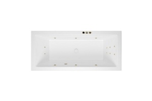 Ванна акриловая Excellent Heaven Slim Smart 180х80 с гидромассажем белый - бронза