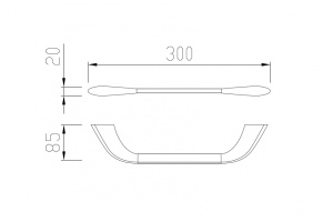 Полотенцедержатель ABBER Nord хром - 3