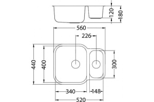 Мойка кухонная Alveus Duo 70 нержавеющая сталь - 3