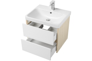 Тумба с раковиной Aquaton Сканди 70 белый - светлое дерево - 3