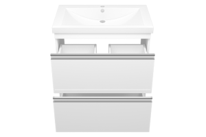 Тумба с раковиной Misty Ингрид 75 белая глянцевая - 2