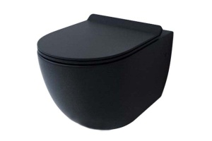 Унитаз подвесной Esbano Amapola с сиденьем микролифт, черный матовый (ESUPAMAPBM)