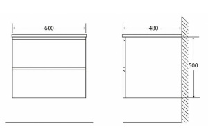 Тумба под раковину BelBagno Luce 60 коричневый - 3