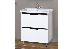 Тумба под раковину Misty Лайм 70 белая глянцевая