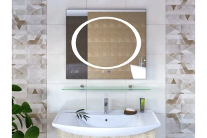 Полка стеклянная Vigo 80 хром - 2