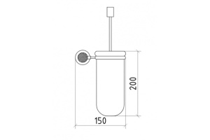 Ершик для унитаза настенный Boheme Royal Cristal бронза - 2
