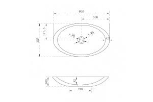 Накладная раковина Abber Kristall 60 оранжевая - 2