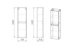 Шкаф-пенал Stella Polar Корделия 35 белый - 3