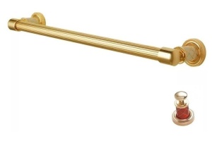 Полотенцедержатель Boheme Murano золото с красным