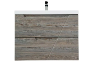 Тумба с раковиной BelBagno Vittoria 70 серый - коричневый