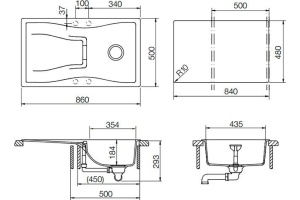 Мойка кухонная Schock Waterfall 45D (D-100) магма - 2