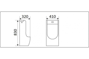 Писсуар подвесной Ceramalux белый (Х529S) - 2