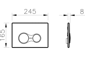 Кнопка смыва Vitra Concealed Cisterns черный (740-0411) - 2