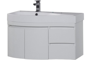 Тумба с раковиной Aquanet Сопрано 2-95 белая L - 3