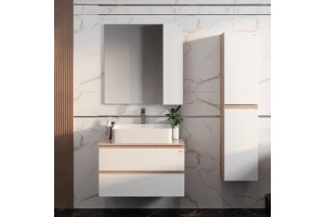 Комплект мебели Onika Алеста 80 белый/камень светлый (108054)