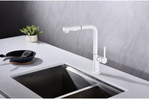 Смеситель для кухни Paulmark Neo белый матовый - 2