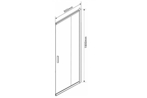 Душевая дверь Vincea Garda 80 черная стекло прозрачное - 2