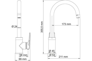 Смеситель Wasserkraft Lopau 3207 для кухонной мойки - 3