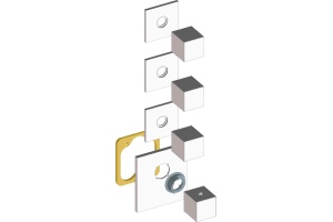 Термостат Bossini Cube 3 Outlets LP Z032205 для ванны с душем, хром - 3